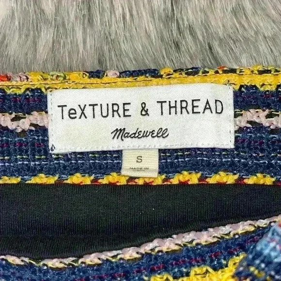 TEXTURE & THREAD by MADEWELL Tie Shoulder Tank Top in Rainbow Crochet sz small - Picture 7 of 11